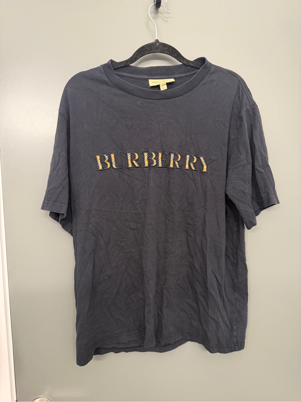 Burberry Black Logo Short-Sleeve T-Shirt L